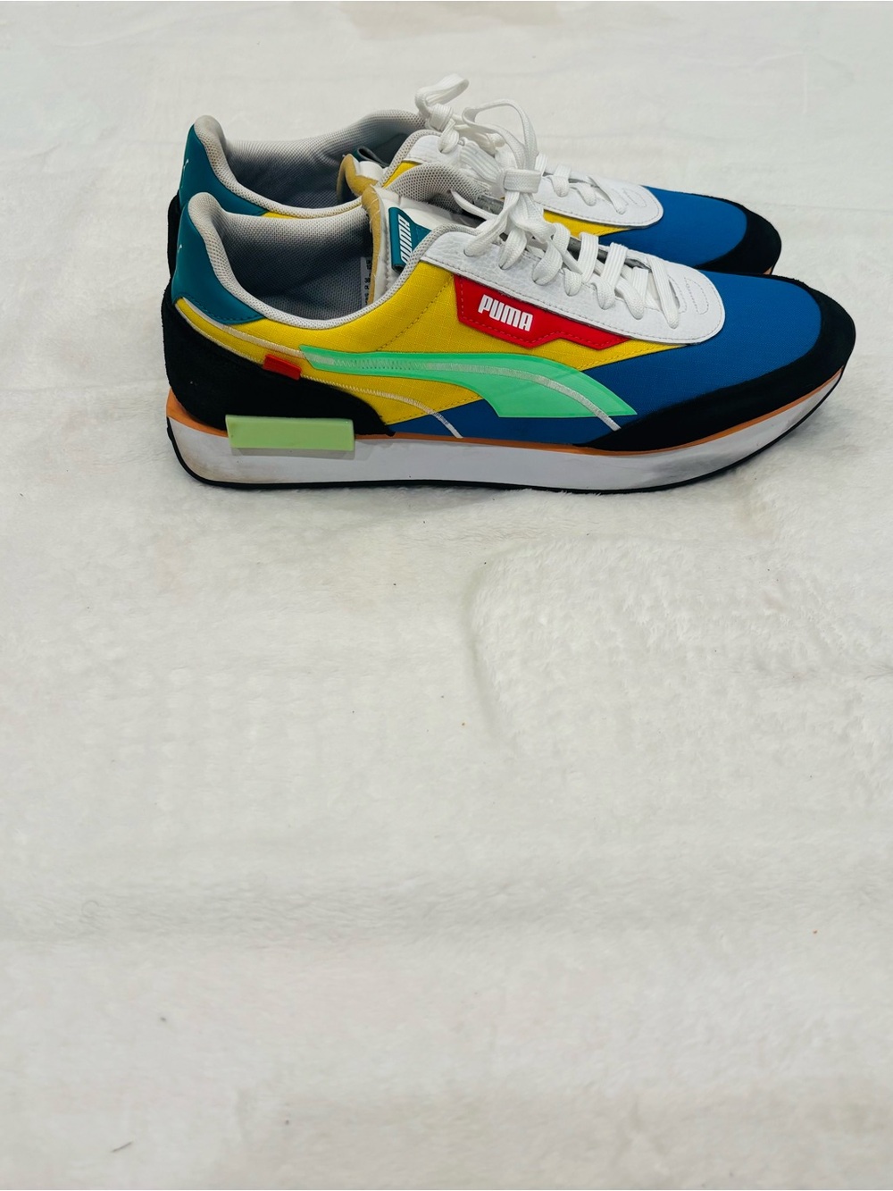 Puma Men’s Blue/Yellow/Green Retro Style Sneakers size 13 - Picture 8 of 8